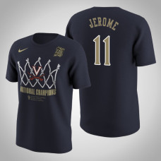 Ty Jerome NCAA Virginia Cavaliers Navy 2019 Basketball Champions Locker Room T-Shirt