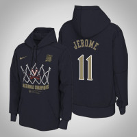 Ty Jerome NCAA Virginia Cavaliers Navy 2019 Basketball Champions Locker Room Pullover Hoodie