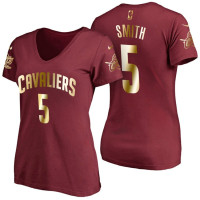 Women's Cleveland Cavaliers #5 J.R. Smith Name & Number T-Shirt