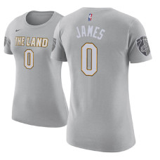 Women's Cleveland Cavaliers #0 Kevin Love Gray City T-Shirt