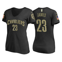 Women's Cleveland Cavaliers #23 LeBron James Name & Number T-Shirt