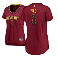 Women's Cleveland Cavaliers #3 George Hill Maroon Icon Jersey