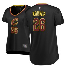 Women's Cleveland Cavaliers #26 Kyle Korver Black Statement Jersey