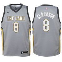Youth Cleveland Cavaliers #8 Jordan Clarkson Gray City Jersey