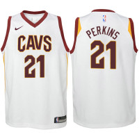 Youth Cleveland Cavaliers #21 Kendrick Perkins White Association Jersey