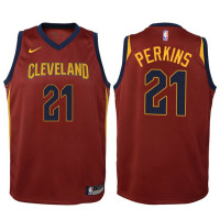 Youth Cleveland Cavaliers #21 Kendrick Perkins Wine Icon Jersey