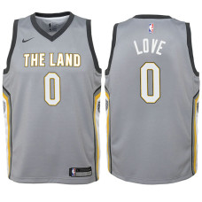 Youth Cleveland Cavaliers #0 Kevin Love Gray City Jersey