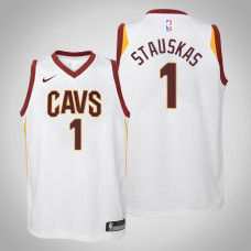 Youth Cleveland Cavaliers #1 Nik Stauskas White Association Jersey