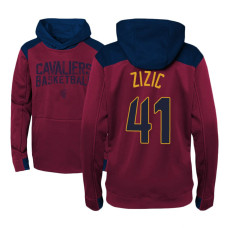Youth Cleveland Cavaliers #41 Ante Zizic Maroon Outerstuff Off The Court Hoodie