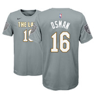 Youth Cleveland Cavaliers #16 Cedi Osman Gray City T-Shirt