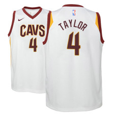 Youth Cleveland Cavaliers #4 Isaiah Taylor White Association Jersey