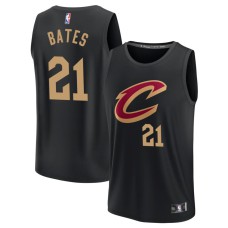Cleveland Cavaliers #21 Emoni Bates Fast Break Black Jersey Statement Edition