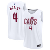 Youth Cleveland Cavaliers #4 Evan Mobley Fast Break Replica Association Edition White Edition Jersey