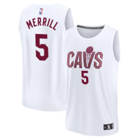 Youth Cleveland Cavaliers #5 Sam Merrill Fast Break Replica Association Edition White Edition Jersey